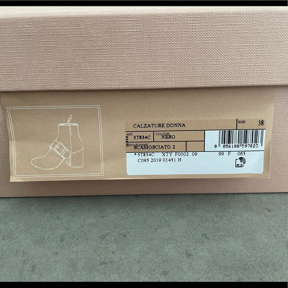 Miu Miu black suede boots, size 38 - Picture 3 of 5